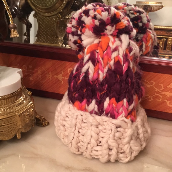 Zara knit chunky oversized winter multicolored fringe scarf - Picture 12 of 15